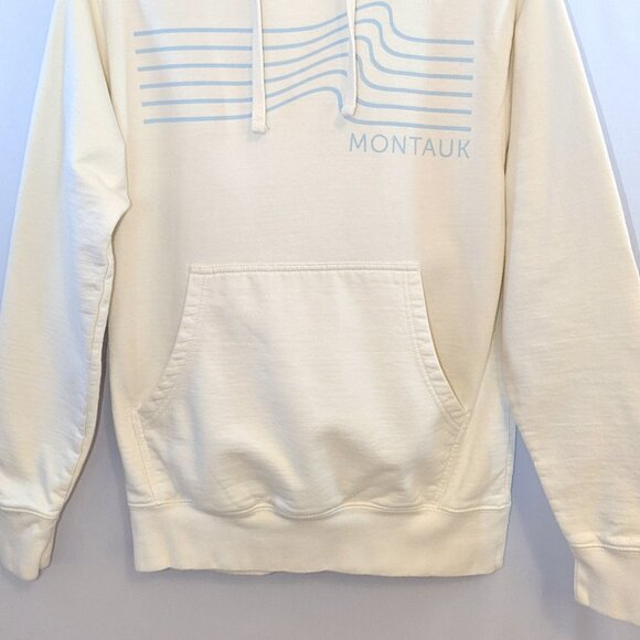 Bontemps | Montauk Hoodie Spell Out Cream Sweatshirt Coastal | Size Small - Picture 5 of 10